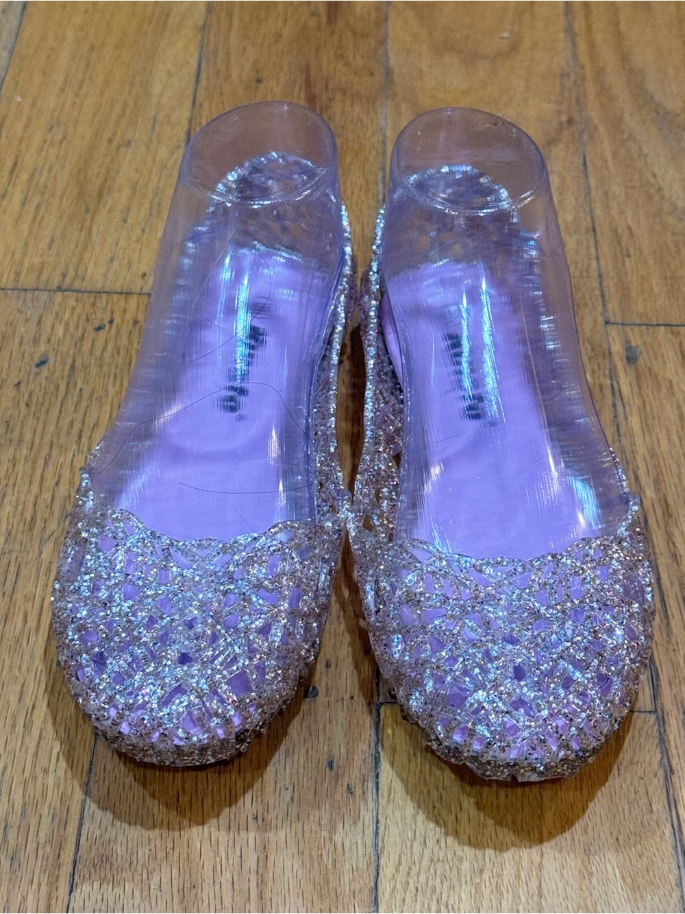 Kusto Pink Glitter Jelly Ballet Flats Brand New Open Box Sparkle Shoes - Picture 3 of 7